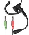 Black Single Side Earphone w/Microphone for Acer laptop