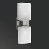 Eurofase 19418-018 Dolante 2-Light Wall Sconce, Chrome/Opal White