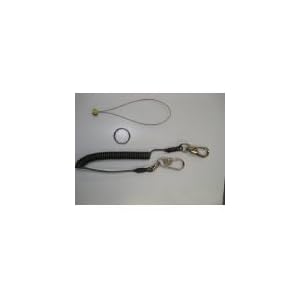 【クリックで詳細表示】スーパーツール(SUPERTOOL) 安全ロープ(ステンレスワイヤー芯・ダイレクトキャッチフック付) 1kg用 クリアブラック AR430DB