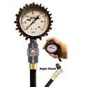 LA50413 Longacre Liquid Filled Deluxe Tire Gauge 0-60 PSI GID with Angle Chuck