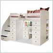 Brandy Berg Furniture Sierra Space Saver Wood Loft Bed with 2 Chests, Desk  ....