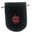 Black Velvet Double Pentagram Tarot Bag