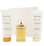 LE DIX for Women 3 Piece set: 3.3 oz Eau de Toilette Spray + 6.6 oz Gentle Foaming Gel + 6.6 oz Perfumed Softening Lotion by Balenciaga