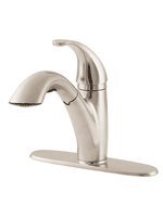 Price Pfister 53470SS Parisa Single-Handle Kitchen Faucet with Pull-Down Spout Sprayer, Stainless Steel