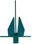 Poly Coated Fluke Anchor Red