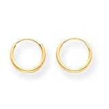14k Endless Hoop Childrens Earrings