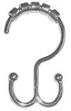 Zenith Prod. 96SS Double Shower Curtain And Liner Roller Hook