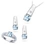 0.10 Ct Diamond & 2.24 Cts Aquamarine Set in 14K White Gold