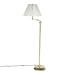 Catalina Lighting W7800 Brass finished swing arm floor lamp, pinch-pleat shade, 57 high