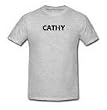 CATHY - Name-series - Heather Grey or White T-shirt