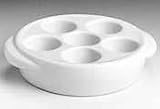 6-Hole White Escargot Dish (07-0750)