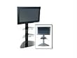 Peerless  SGLB01 Universal Floor Stand with Clear Glass Shelf for 32-inch-50-inch Displays  - Black