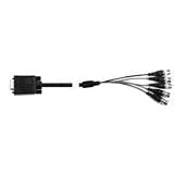 HOSA VIDEO CABLE - RGB-VIDEO CABLE, 15-PIN (M) TO 5 BNC, 10 ft.