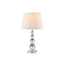 Lite Source LS-20104 Lucid Table Lamp, Crystal Body with Off-White Fabric Shade by Lite Source