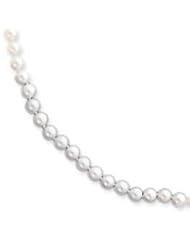 14k 5.5-6mm White Akoya Saltwater Cultured Pearl Necklace - PL55AA-18"