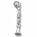 Clarinet Charm in White Gold