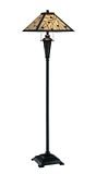 Lite Source C61117 Remus Floor Lamp, Dark Bronze with Tiffany Shade