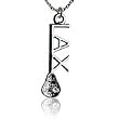 Silver LAX Necklace with Cubic Zirconium by First String Jewelry - Jewelry
