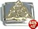 Clearly Charming Gold Trinity Symbol Italian Charm Bracelet Link