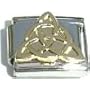 Clearly Charming Gold Trinity Symbol Italian Charm Bracelet Link