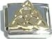 Clearly Charming Gold Trinity Symbol Italian Charm Bracelet Link