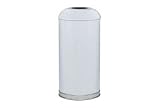 15 Gallon Open Top Waste Receptacle With Galvanized Liner - White