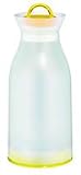 Alfi Cool Bottle 25-Ounce Carafe, Clear with Yellow Accents