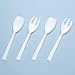 Table Set Plastic Serving Forks and Spoons, White, 2 Each/pack, 12 Packs/box