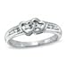 ZALES Diamond Accent Interlocking Heart Ring in 10K White Gold hearts