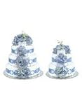 diaper cake - blue hydrangeas