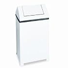 SwingTop Wastemaster Steel Trash Receptacle, 14 Gallon, 14x26, White URIT1414ERB