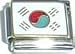 Clearly Charming South Korea Flag Italian Charm Bracelet Link