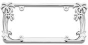 Cruiser License Plate Frame Chrome Palm Tree - 1 Frame