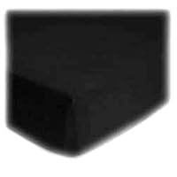 SheetWorld Fitted Crib / Toddler Sheet - Solid Black Jersey Knit - Made In USA