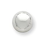 14k White Gold 12mm Half Ball Post Earrings