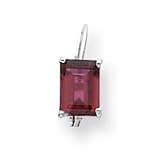 14k Rhodalite Garnet Diamond emerald leverback earring XLB124WRG