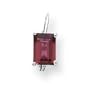 14k Rhodalite Garnet Diamond Emerald Leverback Earrings - JewelryWeb