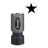 (Price/EA)Round Star Ink Stamp, 5/8, Red Ink
