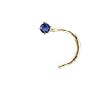 Genuine Blue Sapphire gemstone is Prong Set in 14 karat NICKEL FREE Gold