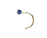Genuine Blue Sapphire gemstone is Prong Set in 14 karat NICKEL FREE Gold