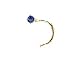 Genuine Blue Sapphire gemstone is Prong Set in 14 karat NICKEL FREE Gold