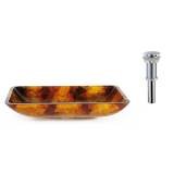 Kraus GVR-420-RE-CH Amber Rectangular PU Chrome