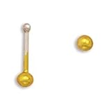 2mm Yellow Enamel Nose Stud. Nose Studs are sold in pairs.