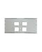 HG SERIES METAL STUD WALL PLATE FOR PLA SERIES, 16 STUD CENTERS - HIGH GLOSS SIL