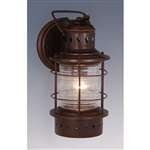Classic Nautical - 1 Light Nautical Outdoor Lighting Wall Lamp Fixture - Bronze - Glass - B3216