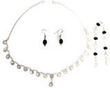 ShalinCraft Bracelet Earring and Necklace Sets Sterling Silver and Rainbow Gemstones Handmade Indian Jewelry (gnklcs270)