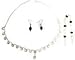 Gift for Her Silver Rainbow Necklace Bracelet and Earrings (ngnklcs270)