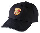 Porsche Black Crest Logo Cap
