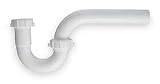 Industrial Grade 1PNX6 P Trap, Plastic, Pipe Dia 1 1/2 In
