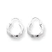 Sardelli - 14kt White Gold Small Patterned Hoop Earrings